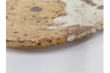 岐阜県無形文化財　加藤十右衛門　美濃　約14cm　4.6寸　素朴な風合いが魅力の伊賀皿10枚セット　(R-084767)