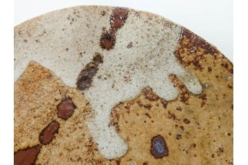 岐阜県無形文化財　加藤十右衛門　美濃　約14cm　4.6寸　素朴な風合いが魅力の伊賀皿10枚セット　(R-084767)