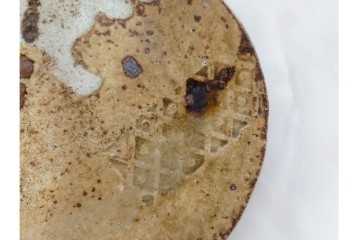 岐阜県無形文化財　加藤十右衛門　美濃　約14cm　4.6寸　素朴な風合いが魅力の伊賀皿10枚セット　(R-084767)