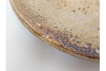 岐阜県無形文化財　加藤十右衛門　美濃　約14cm　4.6寸　素朴な風合いが魅力の伊賀皿10枚セット　(R-084767)