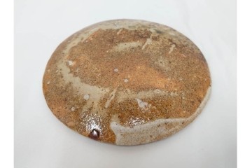 岐阜県無形文化財　加藤十右衛門　美濃　約14cm　4.6寸　素朴な風合いが魅力の伊賀皿10枚セット　(R-084767)