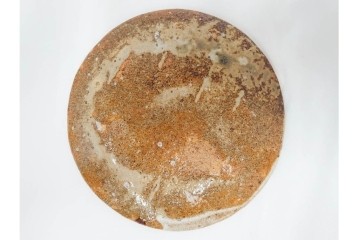 岐阜県無形文化財　加藤十右衛門　美濃　約14cm　4.6寸　素朴な風合いが魅力の伊賀皿10枚セット　(R-084767)