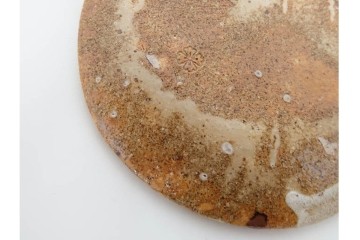 岐阜県無形文化財　加藤十右衛門　美濃　約14cm　4.6寸　素朴な風合いが魅力の伊賀皿10枚セット　(R-084767)