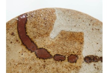 岐阜県無形文化財　加藤十右衛門　美濃　約14cm　4.6寸　素朴な風合いが魅力の伊賀皿10枚セット　(R-084767)