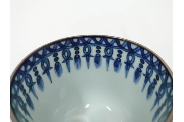 加藤利昌　京焼　青華　小梅花鳥共手　急須　湯呑　匠の美技を感じる番茶器揃　(R-084768)　