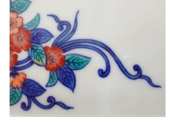 今泉今右衛門　錦　唐花文　約13cm　4.2寸　上品な佇まいの銘々皿5枚セット　(R-084772)