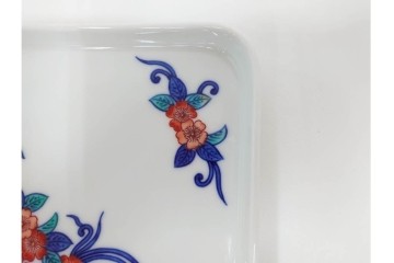 今泉今右衛門　錦　唐花文　約13cm　4.2寸　上品な佇まいの銘々皿5枚セット　(R-084772)