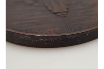 銅製　約200g　昭和8年大連市開催　満州大博覧会の開会式記念メダル　(R-084776)