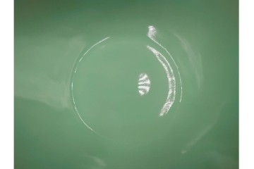 アメリカ　Fire-King(ファイヤーキング) 　ジェダイ 　ティアドロップ　 光を含んだ淡緑が美しいスウェディッシュモダンボウル4点セット 　(R-084777)