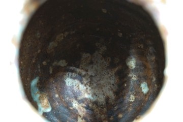 谷本洋　伊賀　高さ 約15cm　力強い造形が魅力の蹲花入　(R-084781)