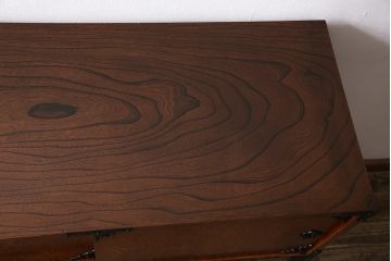 中古　伝統工芸　岩谷堂箪笥　脚付きリメイク　ダイナミックな杢目が堪能できる整理箪笥(収納棚、戸棚、引き出し、和タンス、収納箪笥)(R-084783)