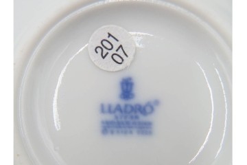 スペイン製　LLADRO(リヤドロ)　「ハッピーティータイム」　犬と猫のペア　カップ&ソーサー2客セット　品質保証書・箱付き　(R-084788)