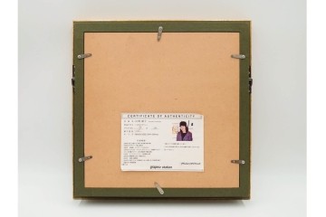 真作　山岡康子　「6月のカフェ」　7/150　パリの風景を描いたジクレー版画　(R-84789)