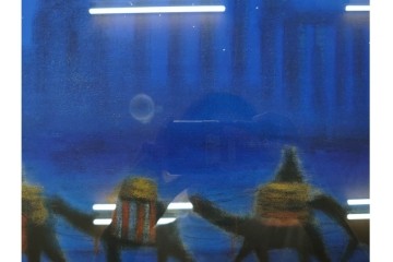 真作　平山郁夫　彩美版　限定500部　6/500　「月光パルミラ遺跡」　外箱付き　(R-084791)