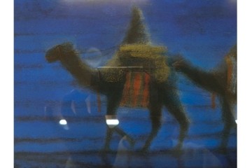 真作　平山郁夫　彩美版　限定500部　6/500　「月光パルミラ遺跡」　外箱付き　(R-084791)