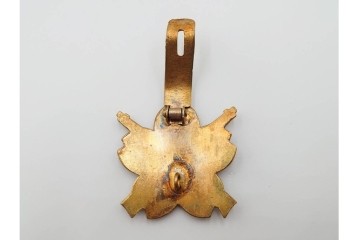 当時物!　旧日本軍(大日本帝国陸軍)　第2種射撃章・戦没従軍記章・戦捷徽章・コンパス(出動記念の刻印入り)・勲章吊り金具の5点セット　(R-084793)