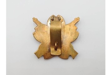 当時物!　旧日本軍(大日本帝国陸軍)　第2種射撃章・戦没従軍記章・戦捷徽章・コンパス(出動記念の刻印入り)・勲章吊り金具の5点セット　(R-084793)