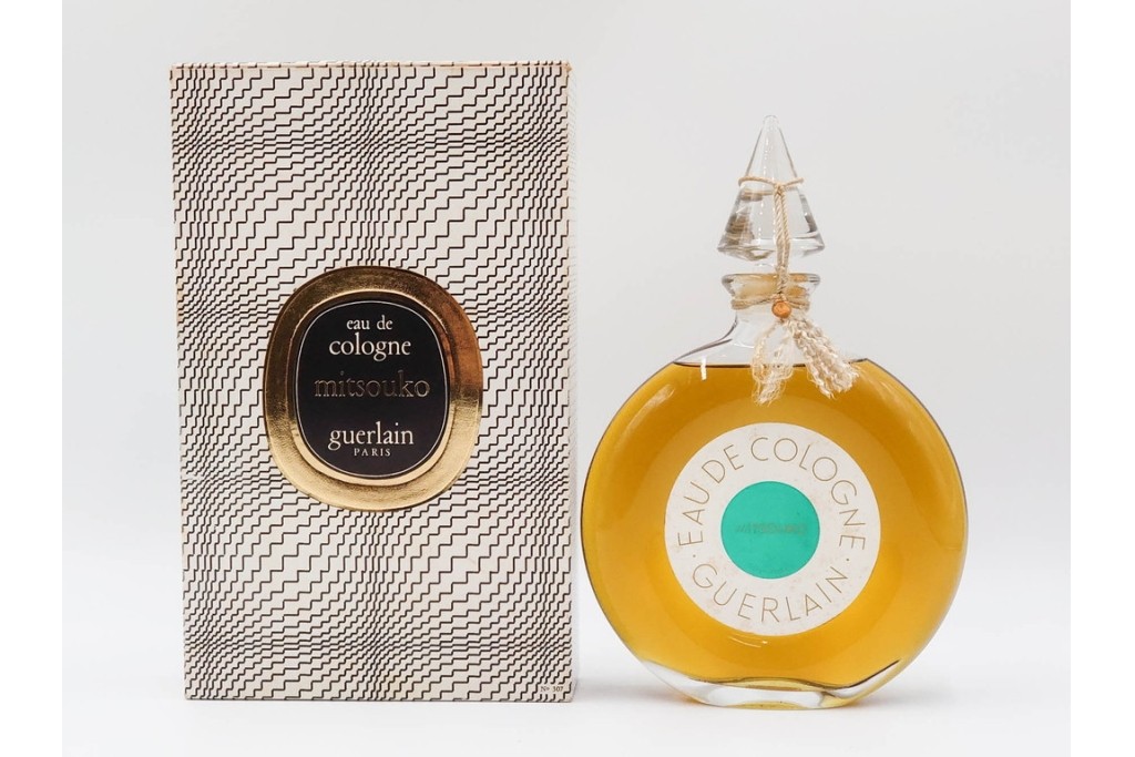 フランスヴィンテージ　名香　GUERLAIN(ゲラン)　MITSOUKO(ミツコ)　500ml・90ml・7.5ml　オーデコロン&パルファムの香水セット　外箱付き　(R-084794)