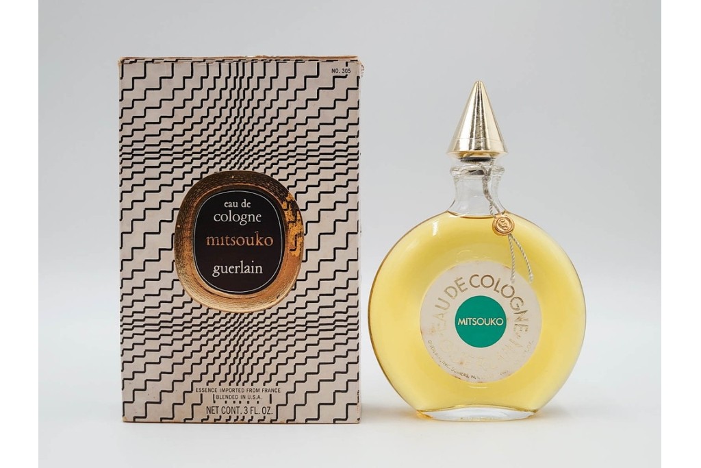 フランスヴィンテージ　名香　GUERLAIN(ゲラン)　MITSOUKO(ミツコ)　500ml・90ml・7.5ml　オーデコロン&パルファムの香水セット　外箱付き　(R-084794)