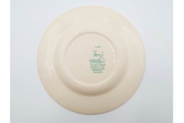 イギリスビンテージ　Susie Cooper(スージークーパー)　グレイリーフ　ドレスデンスプレイ　プランタン　カクタス　アカデミーパターン(チューリップ)　テーブルに華やかさと温かみを添えるカップ&ソーサー4客・プレート5枚セット　(R-084795)