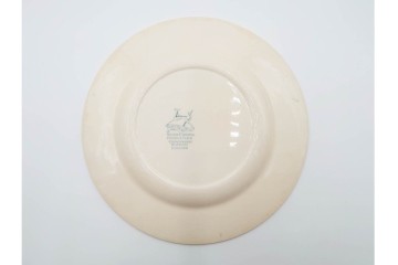 イギリスビンテージ　Susie Cooper(スージークーパー)　グレイリーフ　ドレスデンスプレイ　プランタン　カクタス　アカデミーパターン(チューリップ)　テーブルに華やかさと温かみを添えるカップ&ソーサー4客・プレート5枚セット　(R-084795)