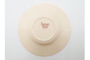 イギリスビンテージ　Susie Cooper(スージークーパー)　グレイリーフ　ドレスデンスプレイ　プランタン　カクタス　アカデミーパターン(チューリップ)　テーブルに華やかさと温かみを添えるカップ&ソーサー4客・プレート5枚セット　(R-084795)