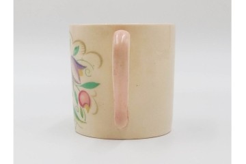 イギリスビンテージ　Susie Cooper(スージークーパー)　グレイリーフ　ドレスデンスプレイ　プランタン　カクタス　アカデミーパターン(チューリップ)　テーブルに華やかさと温かみを添えるカップ&ソーサー4客・プレート5枚セット　(R-084795)