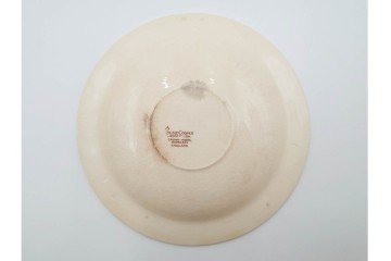 イギリスヴィンテージ　Susie Cooper(スージークーパー)　ロングリーフ　上品で可愛らしいカップ&ソーサー2客・クリーマー・プレート4枚セット　(R-084796)