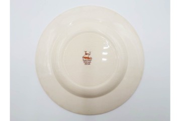 イギリスヴィンテージ　Susie Cooper(スージークーパー)　ロングリーフ　上品で可愛らしいカップ&ソーサー2客・クリーマー・プレート4枚セット　(R-084796)