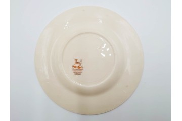 イギリスヴィンテージ　Susie Cooper(スージークーパー)　ロングリーフ　上品で可愛らしいカップ&ソーサー2客・クリーマー・プレート4枚セット　(R-084796)