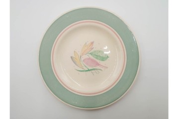 イギリスヴィンテージ　Susie Cooper(スージークーパー)　ロングリーフ　上品で可愛らしいカップ&ソーサー2客・クリーマー・プレート4枚セット　(R-084796)