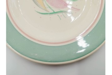 イギリスヴィンテージ　Susie Cooper(スージークーパー)　ロングリーフ　上品で可愛らしいカップ&ソーサー2客・クリーマー・プレート4枚セット　(R-084796)