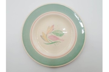 イギリスヴィンテージ　Susie Cooper(スージークーパー)　ロングリーフ　上品で可愛らしいカップ&ソーサー2客・クリーマー・プレート4枚セット　(R-084796)