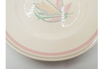 イギリスヴィンテージ　Susie Cooper(スージークーパー)　ロングリーフ　上品で可愛らしいカップ&ソーサー2客・クリーマー・プレート4枚セット　(R-084796)