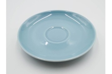 アメリカ　USA　ヴィンテージ　Russel Wright(ラッセル・ライト)　水色　爽やかな色合いが目を引くカップ&ソーサー6客・プレート7枚セット　(R-084797)　