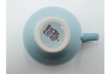 アメリカ　USA　ヴィンテージ　Russel Wright(ラッセル・ライト)　水色　爽やかな色合いが目を引くカップ&ソーサー6客・プレート7枚セット　(R-084797)　