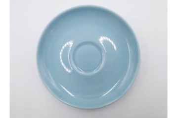 アメリカ　USA　ヴィンテージ　Russel Wright(ラッセル・ライト)　水色　爽やかな色合いが目を引くカップ&ソーサー6客・プレート7枚セット　(R-084797)　