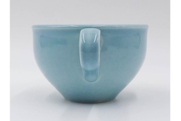 アメリカ　USA　ヴィンテージ　Russel Wright(ラッセル・ライト)　水色　爽やかな色合いが目を引くカップ&ソーサー6客・プレート7枚セット　(R-084797)　