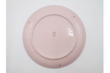 アメリカ　USA　ヴィンテージ　Russel Wright(ラッセル・ライト)　ブラウン　茶色　ピンク　温かみを感じるカップ&ソーサー5客・プレート3枚セット　(R-084798)　