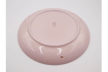 アメリカ　USA　ヴィンテージ　Russel Wright(ラッセル・ライト)　ブラウン　茶色　ピンク　温かみを感じるカップ&ソーサー5客・プレート3枚セット　(R-084798)　