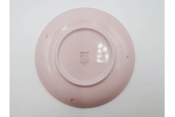 アメリカ　USA　ヴィンテージ　Russel Wright(ラッセル・ライト)　ブラウン　茶色　ピンク　温かみを感じるカップ&ソーサー5客・プレート3枚セット　(R-084798)　