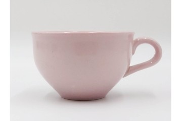 アメリカ　USA　ヴィンテージ　Russel Wright(ラッセル・ライト)　ブラウン　茶色　ピンク　温かみを感じるカップ&ソーサー5客・プレート3枚セット　(R-084798)　