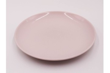 アメリカ　USA　ヴィンテージ　Russel Wright(ラッセル・ライト)　ブラウン　茶色　ピンク　温かみを感じるカップ&ソーサー5客・プレート3枚セット　(R-084798)　