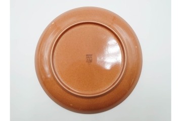 アメリカ　USA　ヴィンテージ　Russel Wright(ラッセル・ライト)　ブラウン　茶色　ピンク　温かみを感じるカップ&ソーサー5客・プレート3枚セット　(R-084798)　