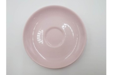 アメリカ　USA　ヴィンテージ　Russel Wright(ラッセル・ライト)　ブラウン　茶色　ピンク　温かみを感じるカップ&ソーサー5客・プレート3枚セット　(R-084798)　