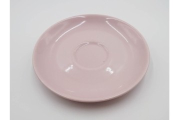 アメリカ　USA　ヴィンテージ　Russel Wright(ラッセル・ライト)　ブラウン　茶色　ピンク　温かみを感じるカップ&ソーサー5客・プレート3枚セット　(R-084798)　