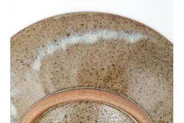 人間国宝　島岡達三　益子焼　象嵌　1尺皿　約31cm　流れるような美しい釉薬が美しい大皿　(R-084801)