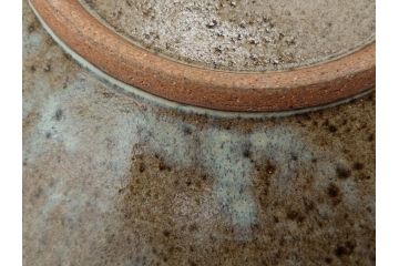 人間国宝　島岡達三　益子焼　象嵌　1尺皿　約31cm　流れるような美しい釉薬が美しい大皿　(R-084801)