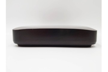 上質な木味　富作　紫檀製　艶やかな木目が映える硯箱　共箱付き　(R-084804)