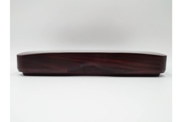 上質な木味　富作　紫檀製　艶やかな木目が映える硯箱　共箱付き　(R-084804)